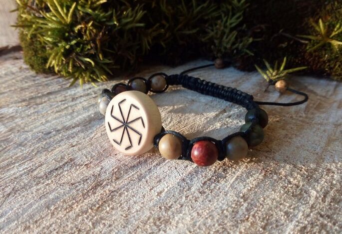 bracelet rune mar amulet de luck maith